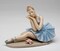 Ceramic Ballerina Dreaming in Blue Dress Figurine, Home Décor, Gift for Her, Gift for Daughter, Gift for Ballerina Dancer